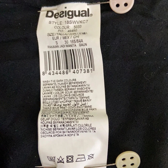 Desigual Locomotion Layered Dress in Blues - Small - Picture 6 of 10